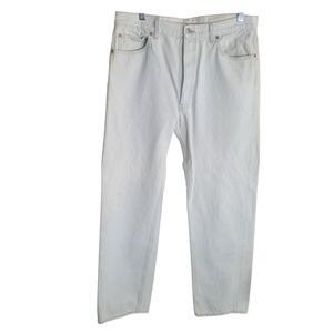 Levi's 501 Vintage Button Fly Jeans Men's Size 36 X 32 White Denim USA Made READ